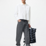 Uniqlo Оксфордская рубашка свободного кроя