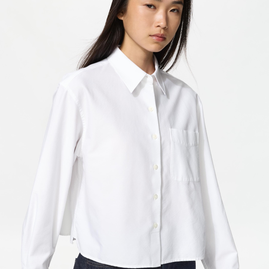 Uniqlo Рубашка свободного кроя из оксфорда
