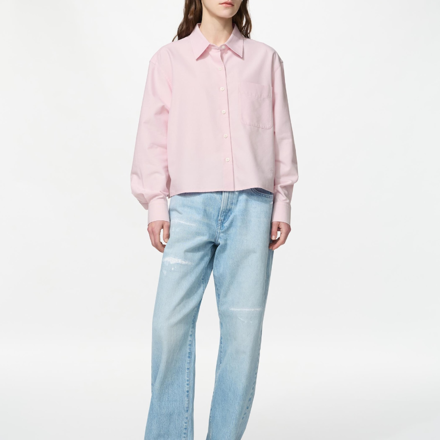 Uniqlo Рубашка свободного кроя из оксфорда