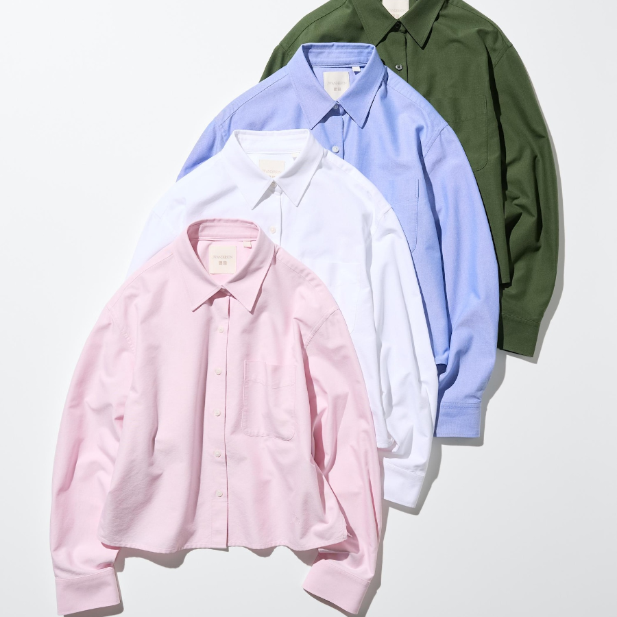 Uniqlo Рубашка свободного кроя из оксфорда
