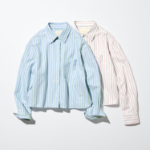 Uniqlo Полосатая оксфордская рубашка свободного кроя