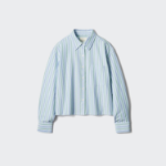 Uniqlo Полосатая оксфордская рубашка свободного кроя