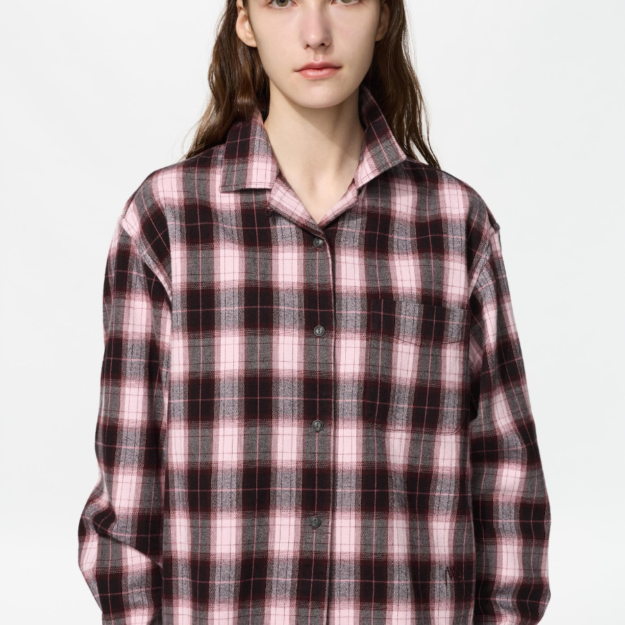 Uniqlo Фланелевая рубашка свободного кроя в клетку
