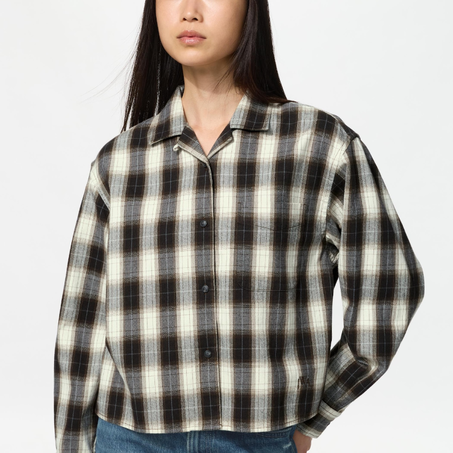 Uniqlo Фланелевая рубашка свободного кроя в клетку