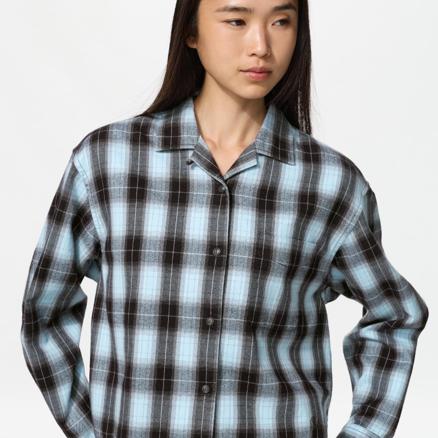 Uniqlo Фланелевая рубашка свободного кроя в клетку