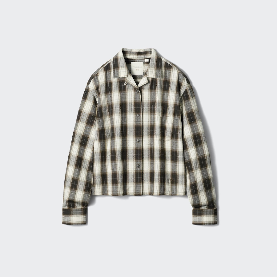Uniqlo Фланелевая рубашка свободного кроя в клетку