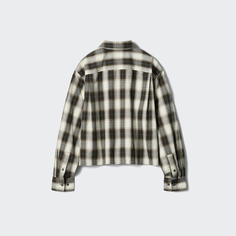 Uniqlo Фланелевая рубашка свободного кроя в клетку