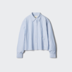 Uniqlo Полосатая оксфордская рубашка свободного кроя