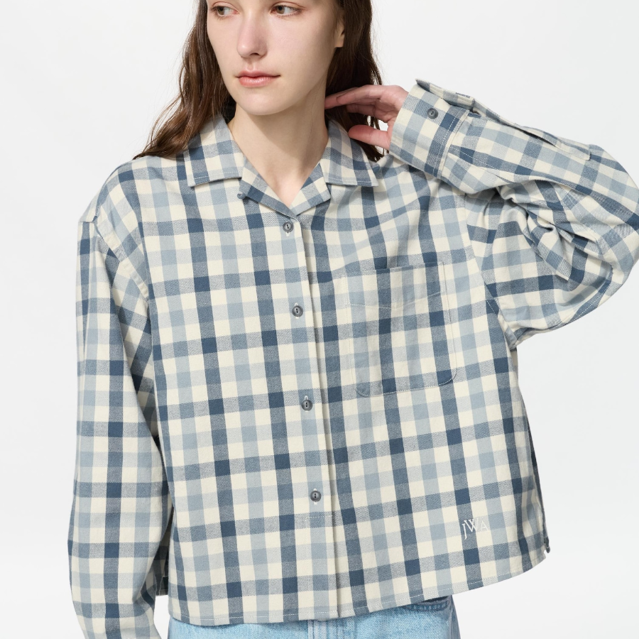 Uniqlo Фланелевая рубашка свободного кроя в клетку