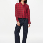 Uniqlo Фланелевая рубашка свободного кроя в клетку