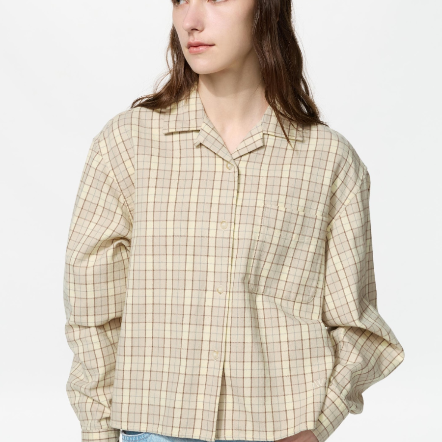 Uniqlo Фланелевая рубашка свободного кроя в клетку