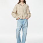 Uniqlo Фланелевая рубашка свободного кроя в клетку