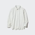Uniqlo Хлопковая рубашка в полоску