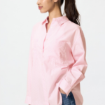 Uniqlo Хлопковая рубашка оверсайз в полоску