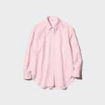 Uniqlo Хлопковая рубашка оверсайз в полоску