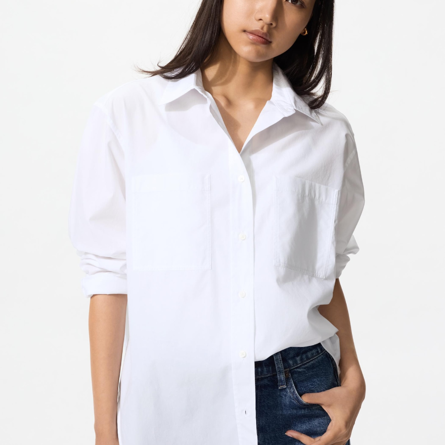 Uniqlo Хлопковая рубашка оверсайз