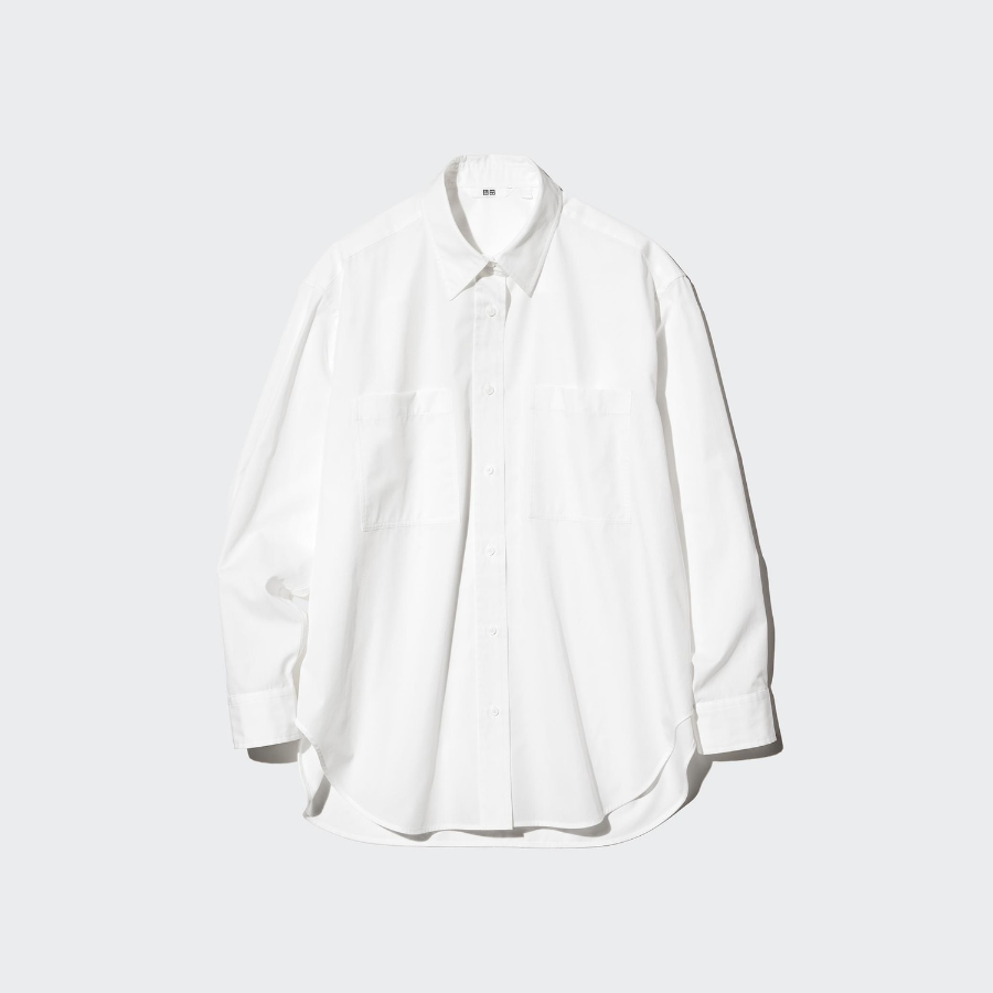 Uniqlo Хлопковая рубашка оверсайз