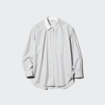 Uniqlo Хлопковая оверсайз-рубашка в полоску
