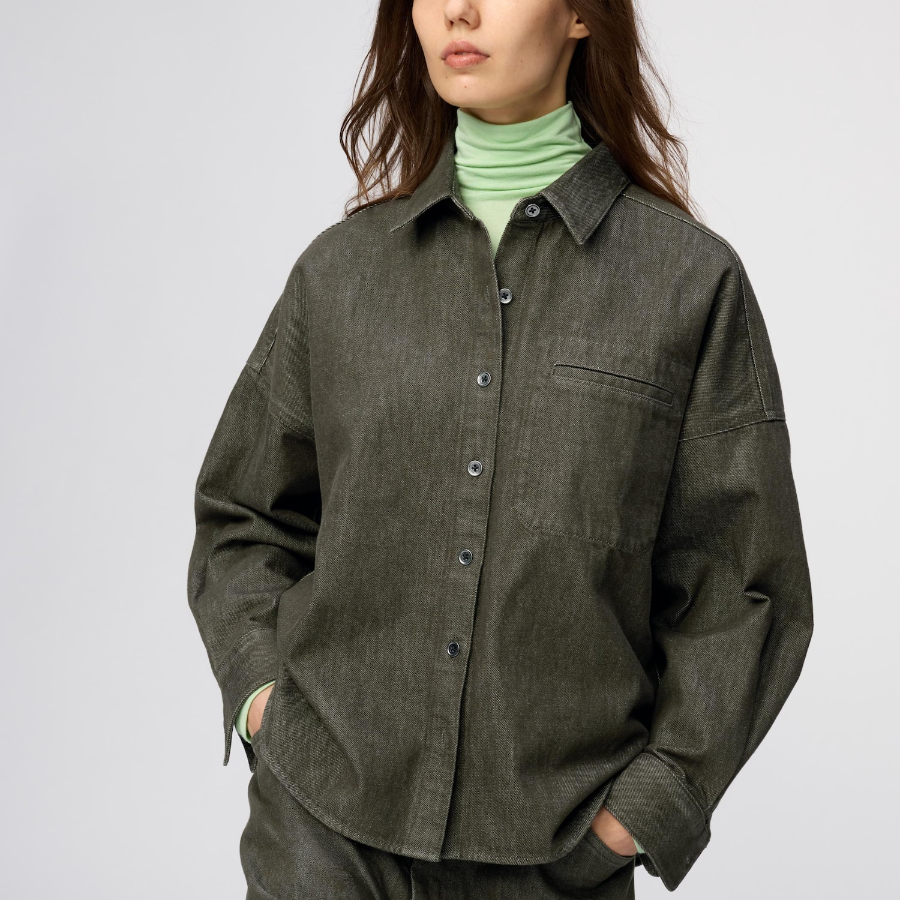 Uniqlo Джинсовая рубашка-куртка свободного кроя