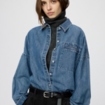 Uniqlo Джинсовая рубашка-куртка свободного кроя