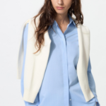 Uniqlo Блузка из вискозы в полоску
