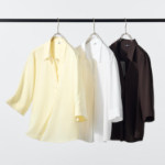 Uniqlo Блузка из вискозы с открытым воротником и рукавами 3/4
