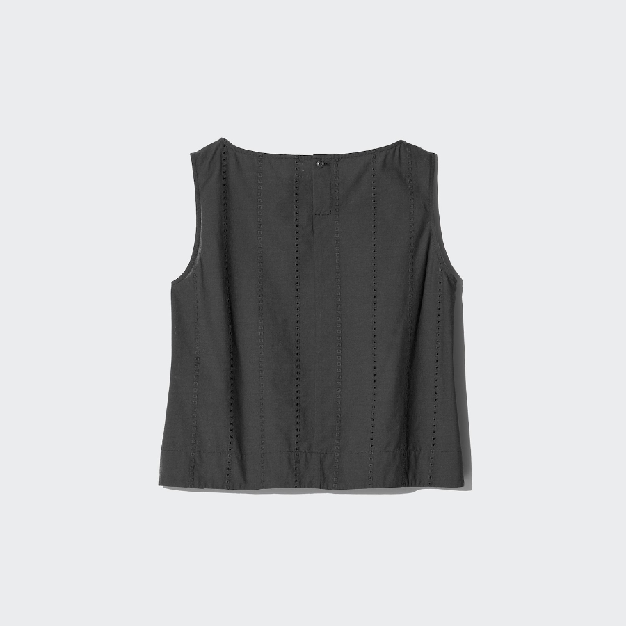 Uniqlo Блузка без рукавов с вышивкой