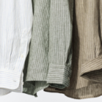 Uniqlo Премиальная льняная рубашка в полоску