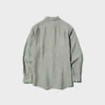Uniqlo Премиальная льняная рубашка в полоску