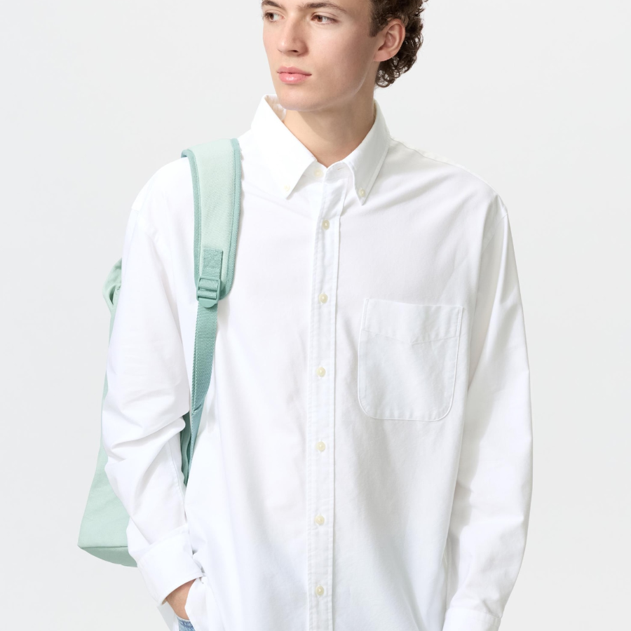 Uniqlo Оксфордская рубашка оверсайз