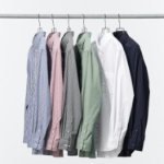 Uniqlo Рубашка из хлопковой ткани с воротником на пуговицах
