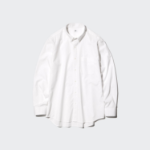 Uniqlo Рубашка из хлопковой ткани с воротником на пуговицах