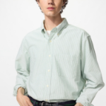 Uniqlo Полосатая оксфордская рубашка