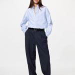 Uniqlo Полосатая оксфордская рубашка