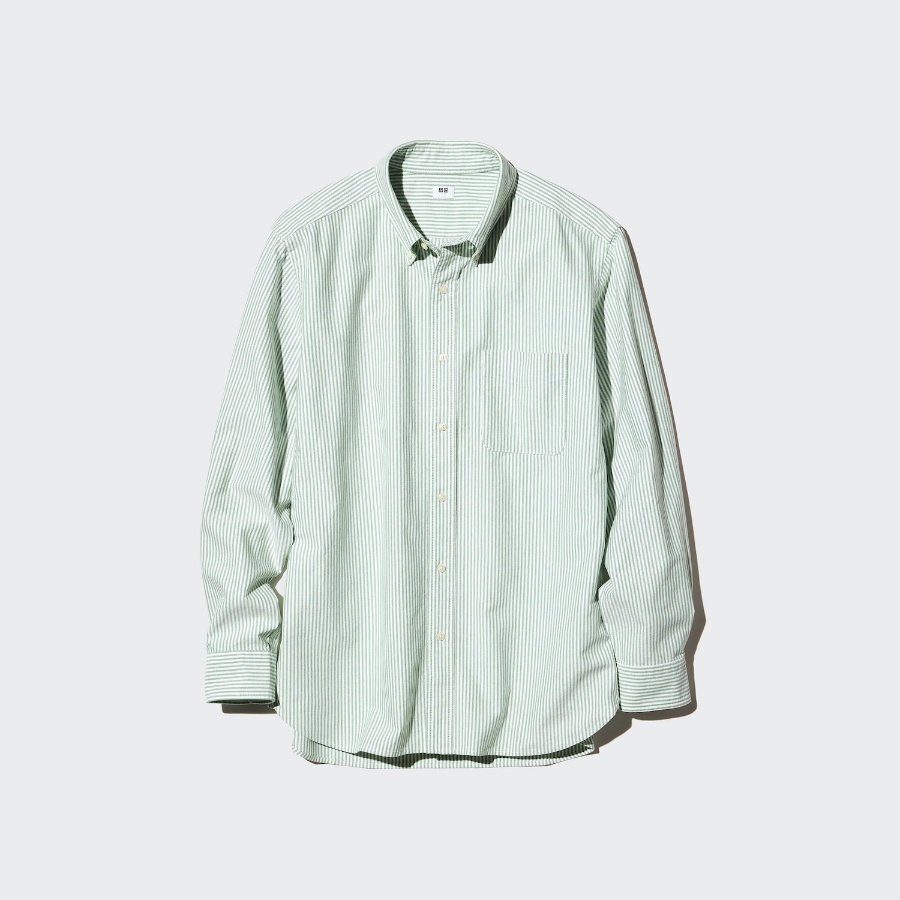 Uniqlo Полосатая оксфордская рубашка