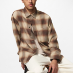 Uniqlo Фланелевая рубашка в клетку омбре