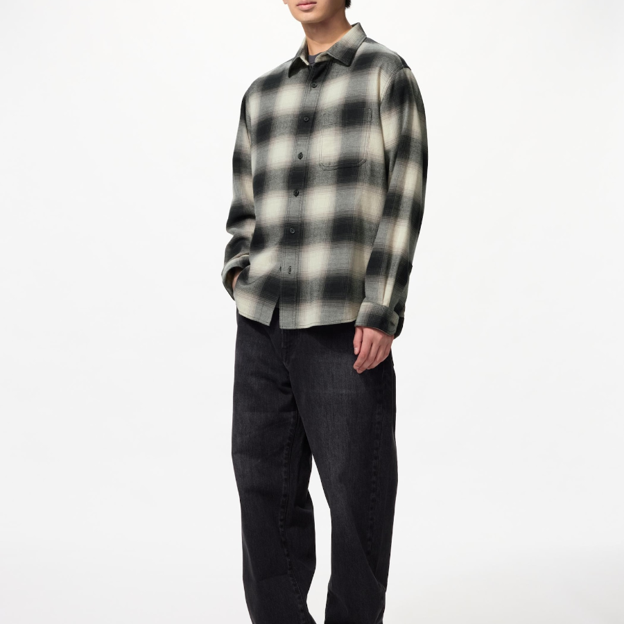 Uniqlo Фланелевая рубашка в клетку омбре