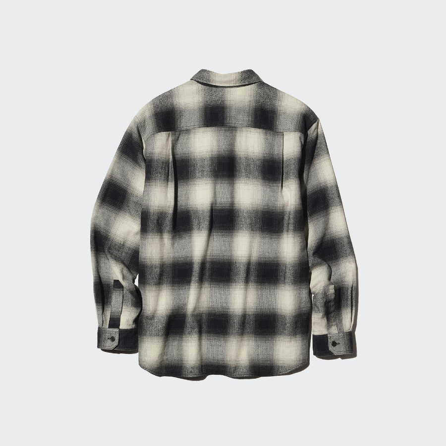 Uniqlo Фланелевая рубашка в клетку омбре