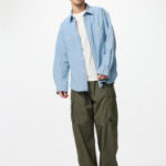 Uniqlo Рубашка-оверсайз из шамбре