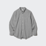 Uniqlo Рубашка в клетку с воротником button-down