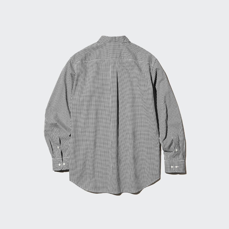 Uniqlo Рубашка в клетку с воротником button-down