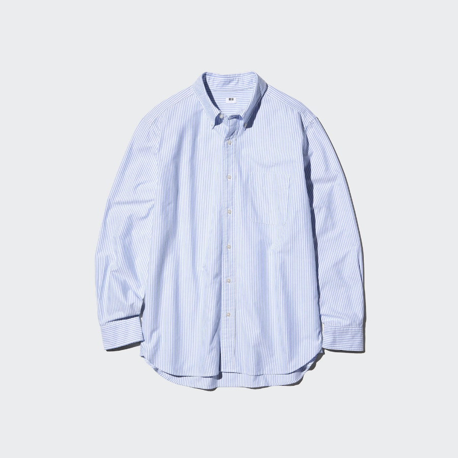 Uniqlo Полосатая оксфордская рубашка