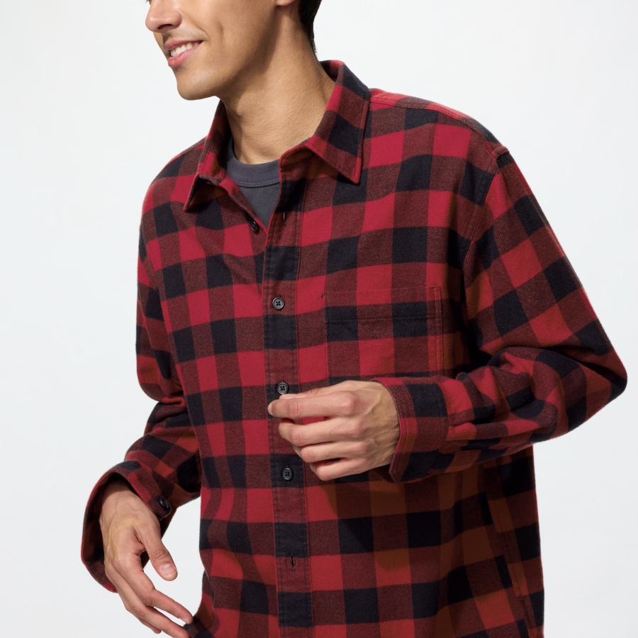 Uniqlo Фланелевая рубашка в клетку