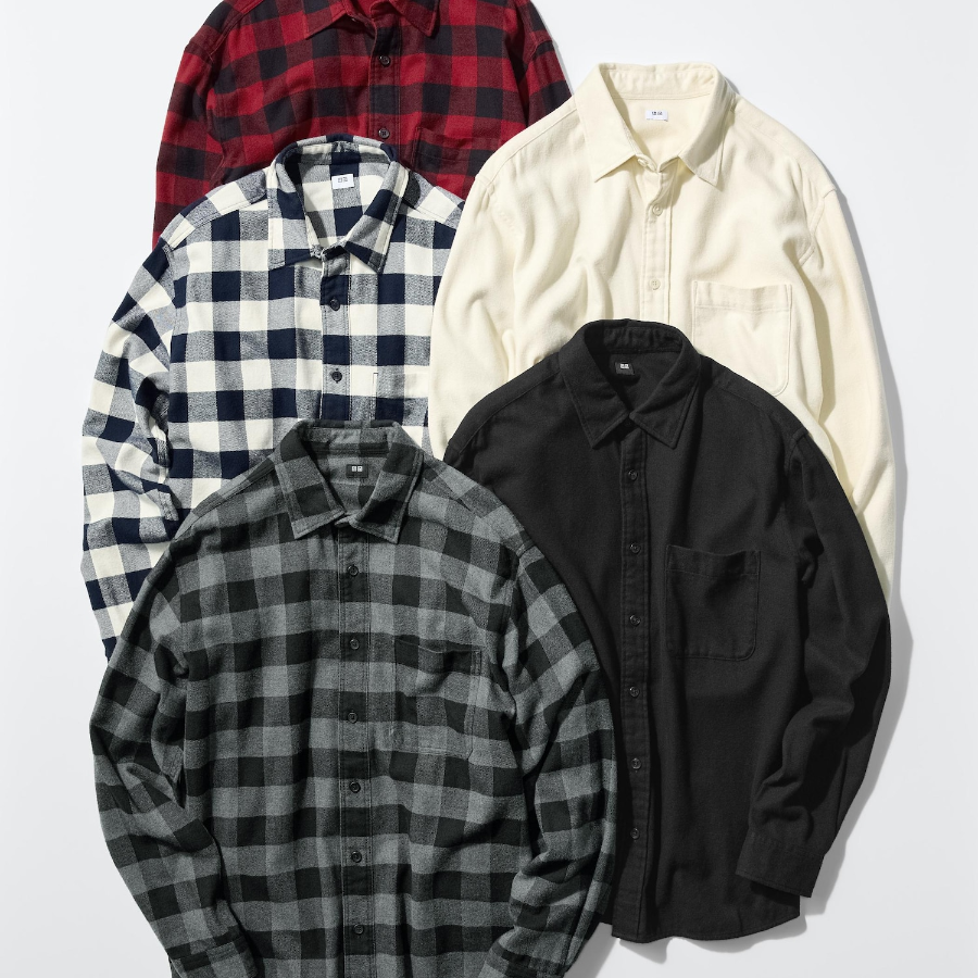 Uniqlo Фланелевая рубашка в клетку