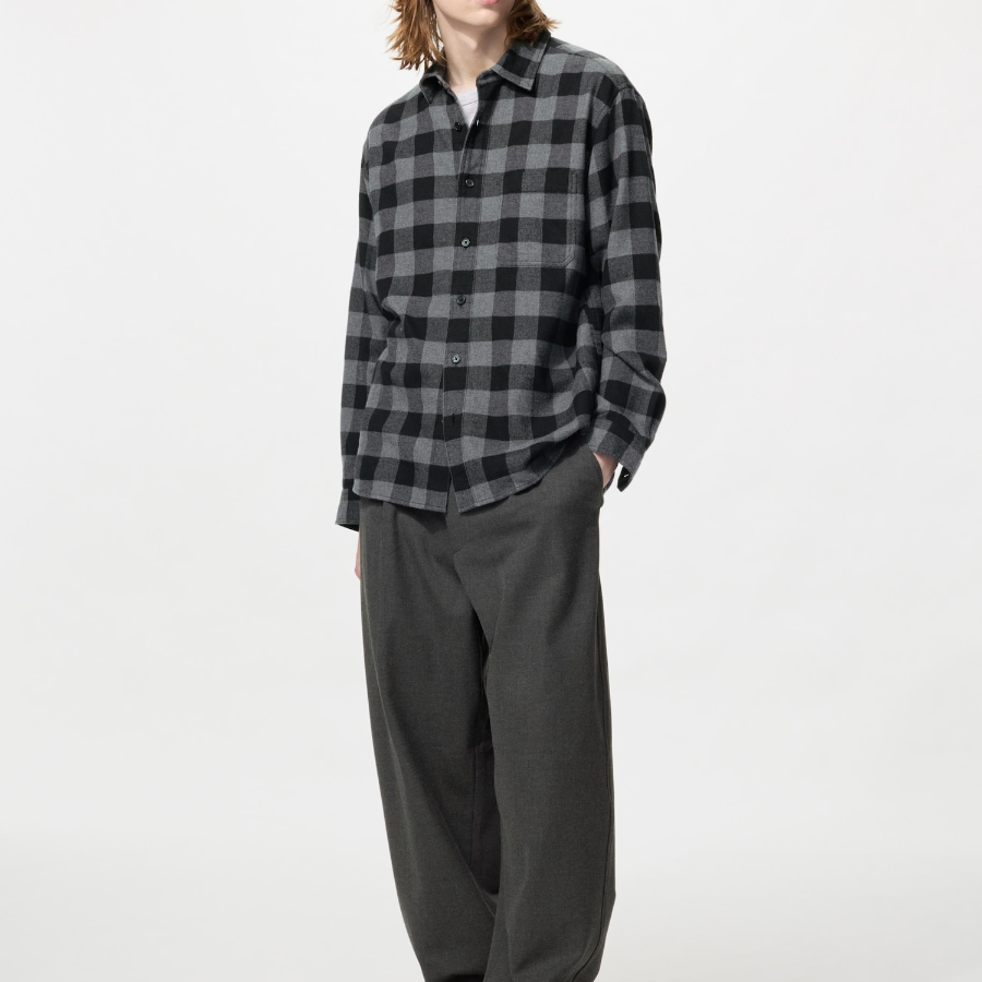 Uniqlo Фланелевая рубашка в клетку