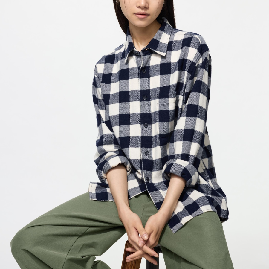 Uniqlo Фланелевая рубашка в клетку