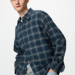 Uniqlo Фланелевая рубашка в клетку омбре
