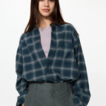 Uniqlo Фланелевая рубашка в клетку омбре