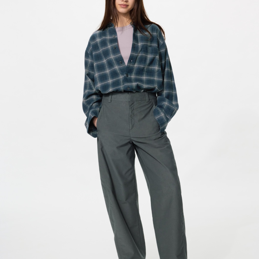 Uniqlo Фланелевая рубашка в клетку омбре