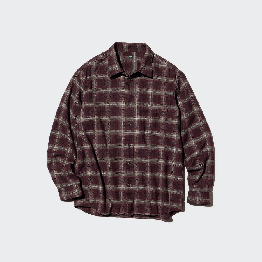 Uniqlo Фланелевая рубашка в клетку омбре